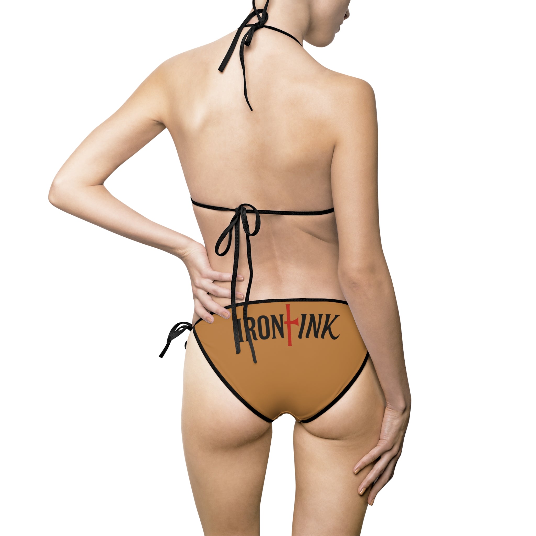 Iron+Ink Logo Bikini Swimsuit — Women's Triangle Tie - Side Swimwear - Iron & Ink Apparelironink tattoo fitness clothing