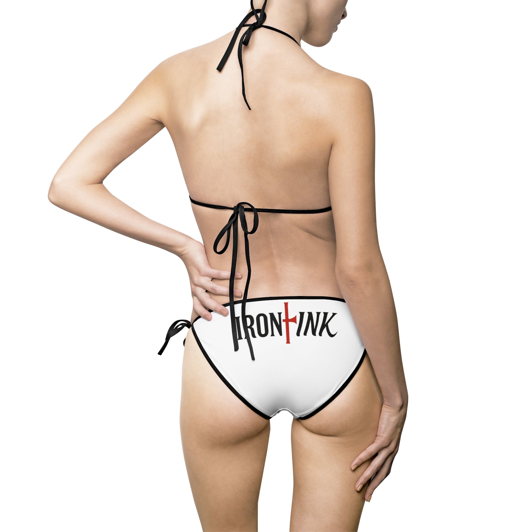 Iron + Ink Logo Bikini — Women's Tie - Side Two - Piece Swimsuit - Iron & Ink Apparelironink tattoo fitness clothing