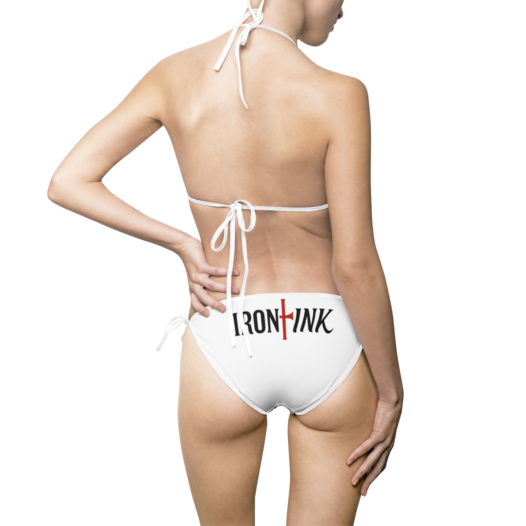 Iron + Ink Logo Bikini — Women's Tie - Side Two - Piece Swimsuit - Iron & Ink Apparelironink tattoo fitness clothing